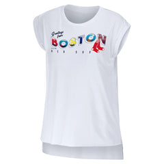 Boston Red Sox WEAR by Erin Andrews Women's Greetings From T-Shirt - White T-shirts