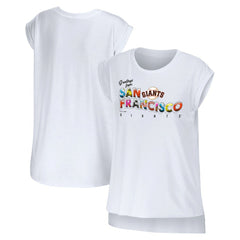 San Francisco Giants WEAR by Erin Andrews Women's Greetings From T-Shirt - White T-shirts
