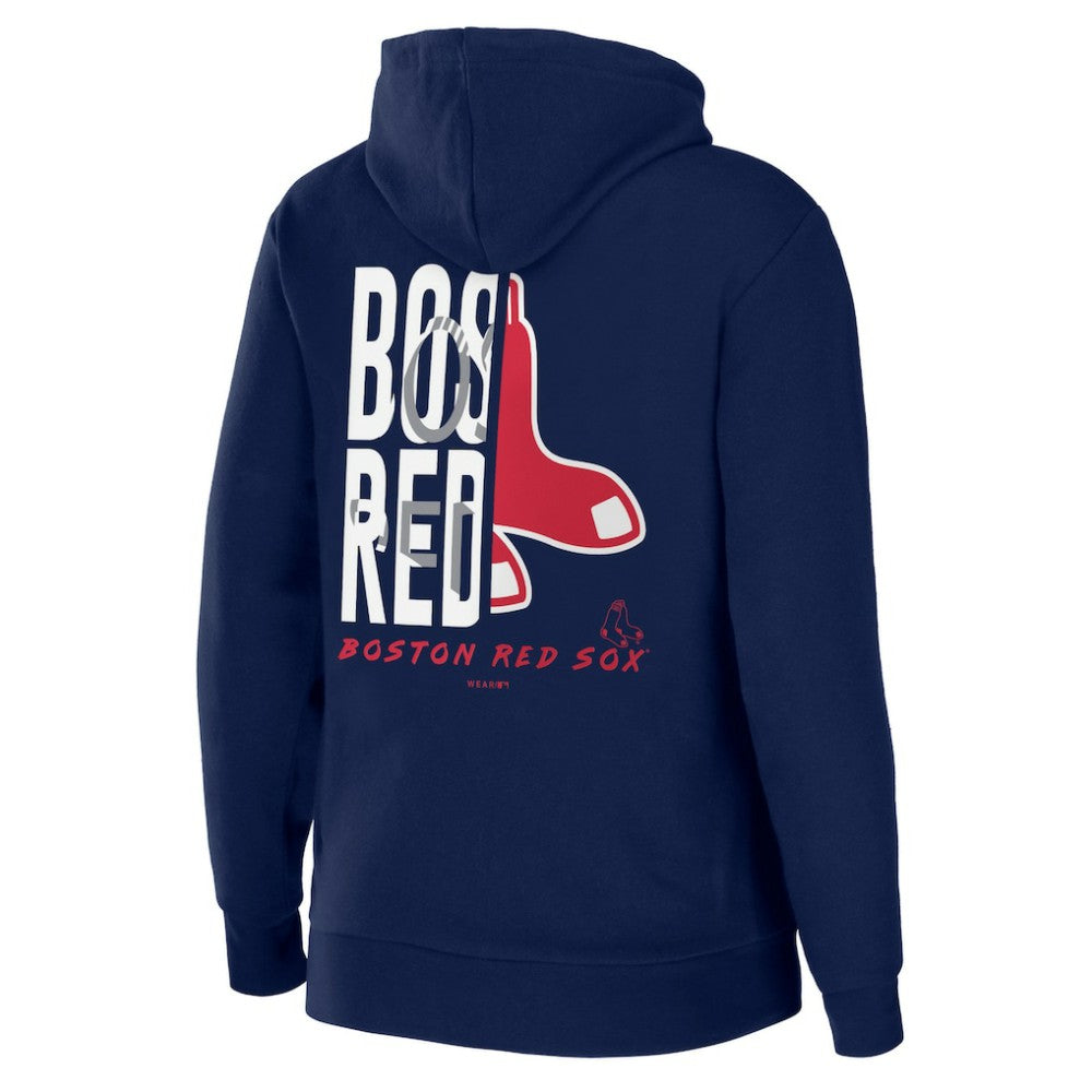 Boston Red Sox WEAR by Erin Andrews Women's Sponge Fleece Full-Zip Hoodie - Navy Hoodies