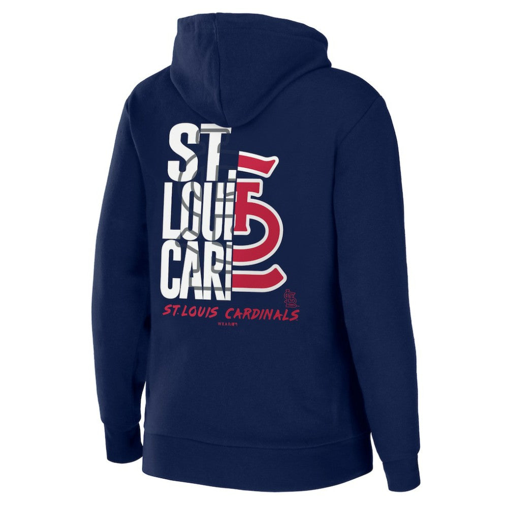St. Louis Cardinals WEAR by Erin Andrews Women's Sponge Fleece Full-Zip Hoodie - Navy Hoodies