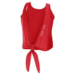 Boston Red Sox WEAR by Erin Andrews Women's Open Back Twist Tie Tank Top - Red Tanks