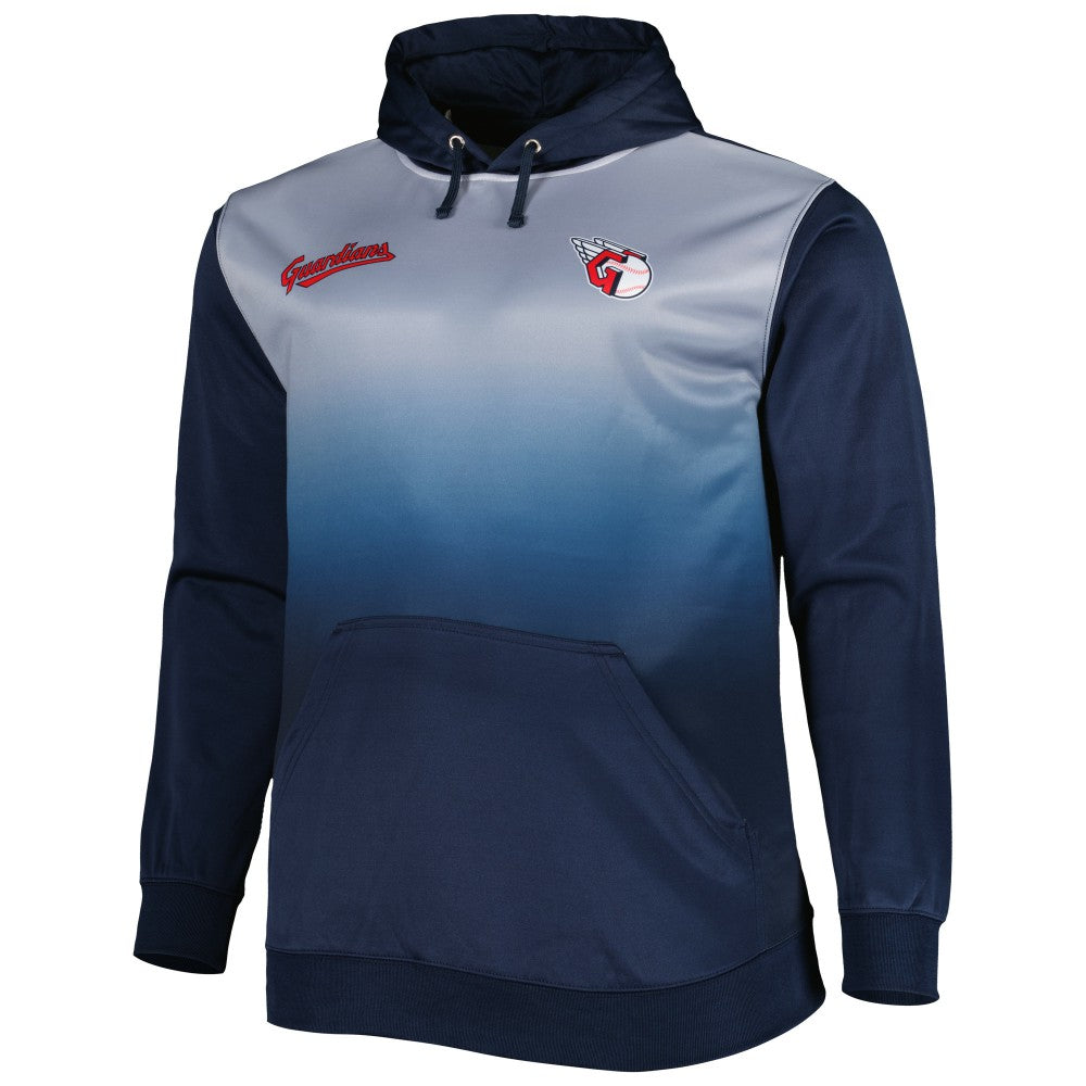 Cleveland Guardians Fade Sublimated Fleece Pullover Hoodie - Navy Hoodies