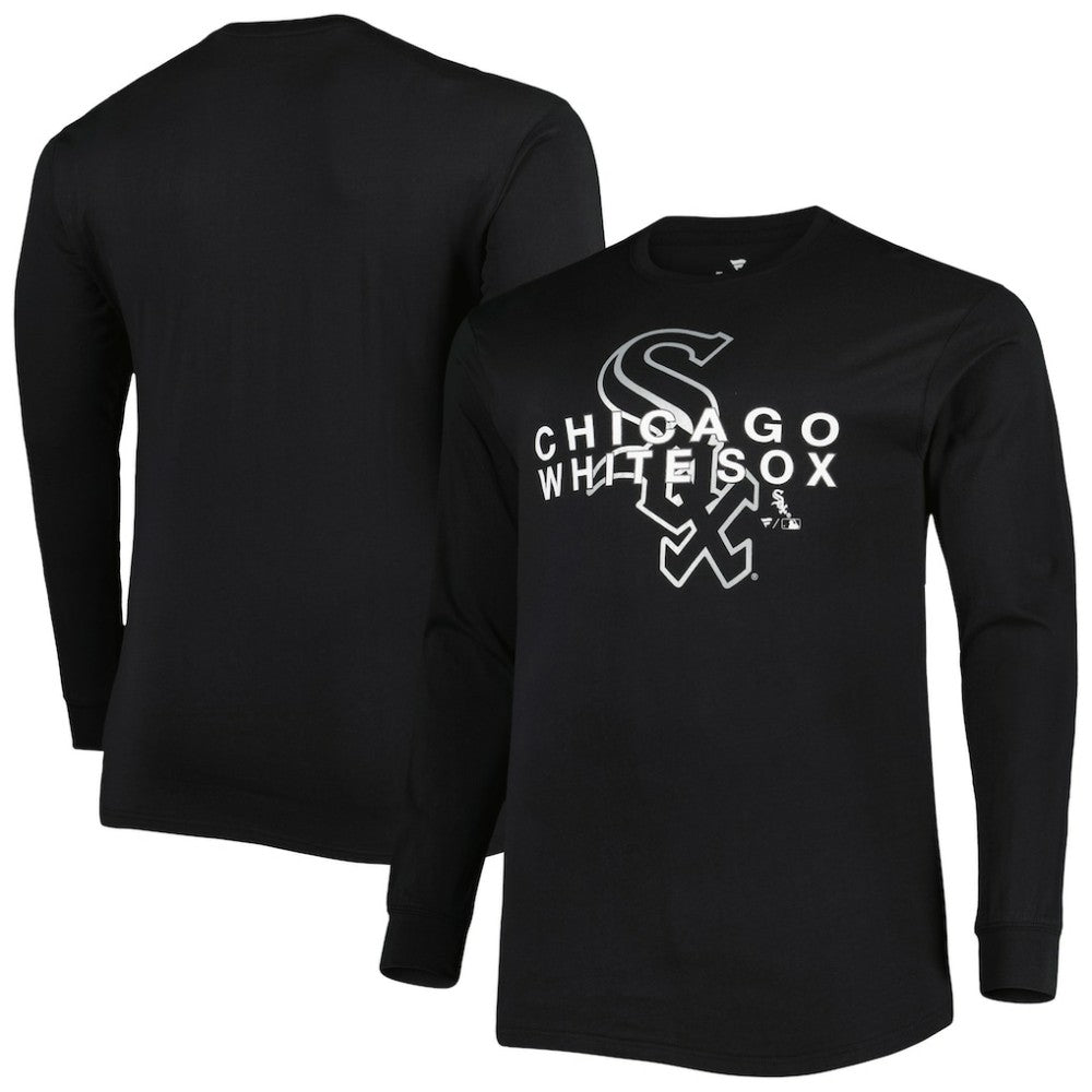 Chicago White Sox Big & Tall Long Sleeve T-Shirt - Black T-shirts