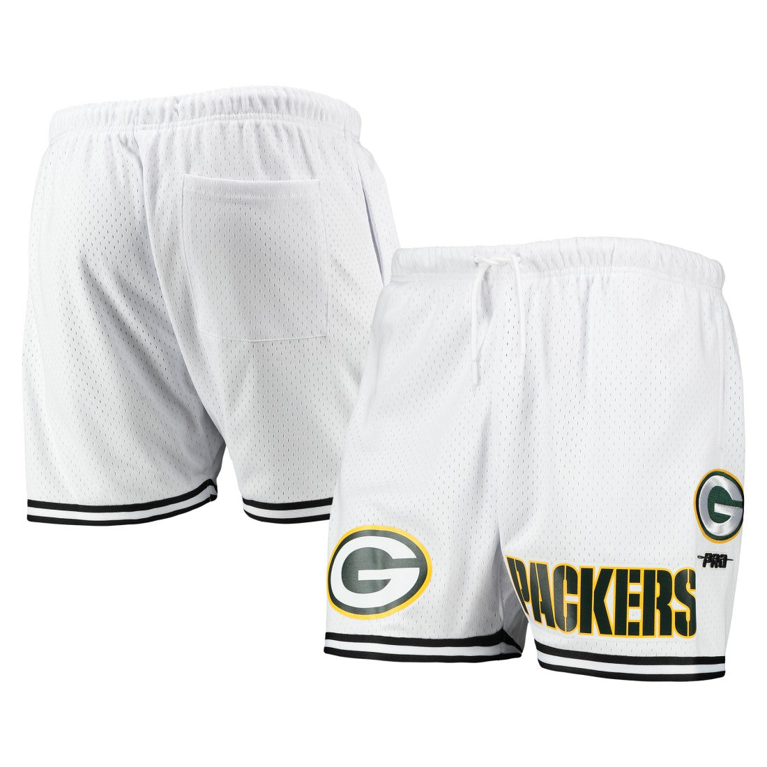 Green Bay Packers Pro Standard Mesh Shorts White/Black