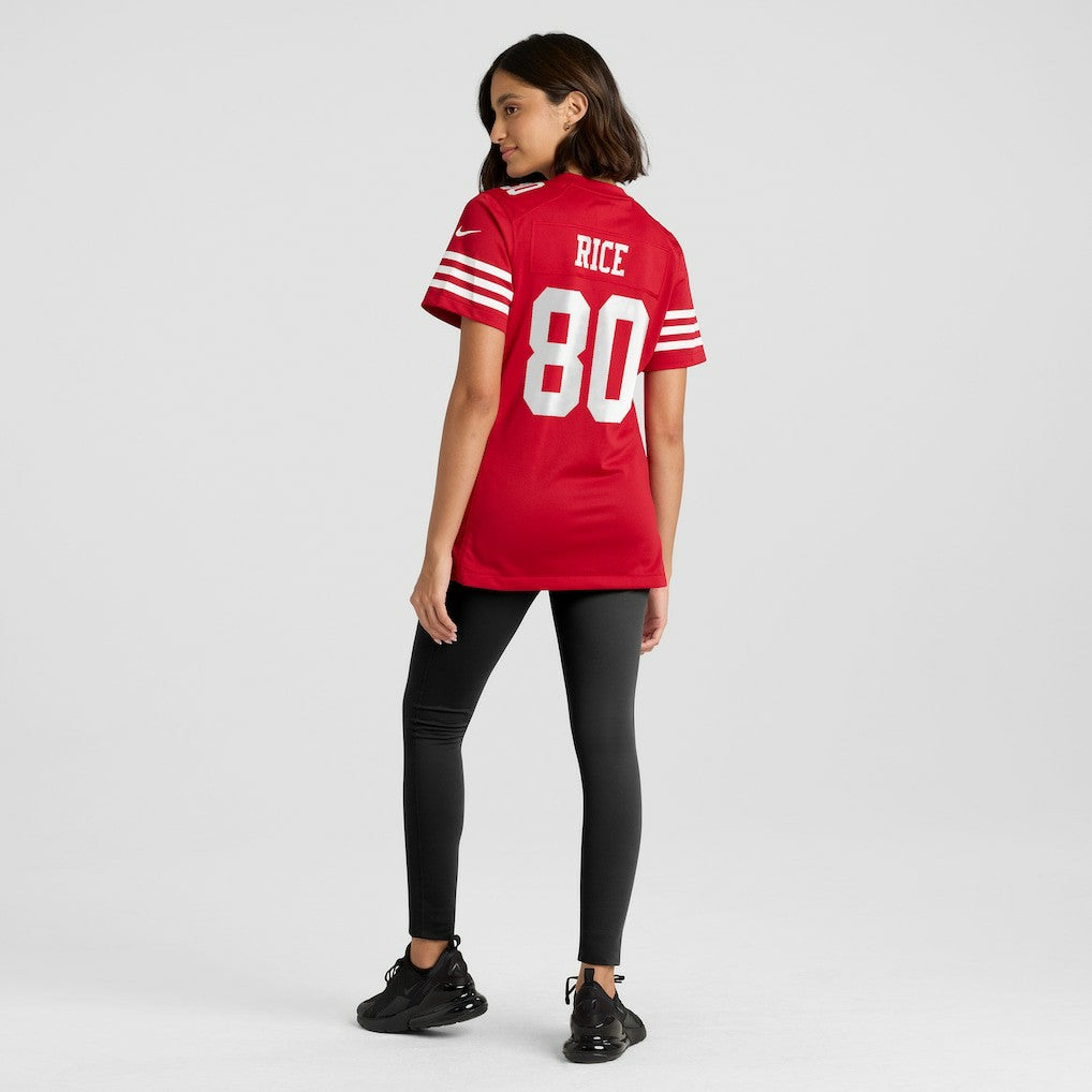 Jerry Rice San Francisco 49ers Women's Retired Player Game Jersey Scarlet