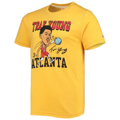 Trae Young Atlanta Hawks Homage Caricature Tri-Blend T-Shirt Gold