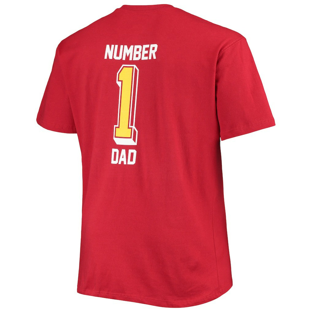 Arizona Cardinals Big & Tall #1 Dad 2-Hit T-Shirt Cardinal