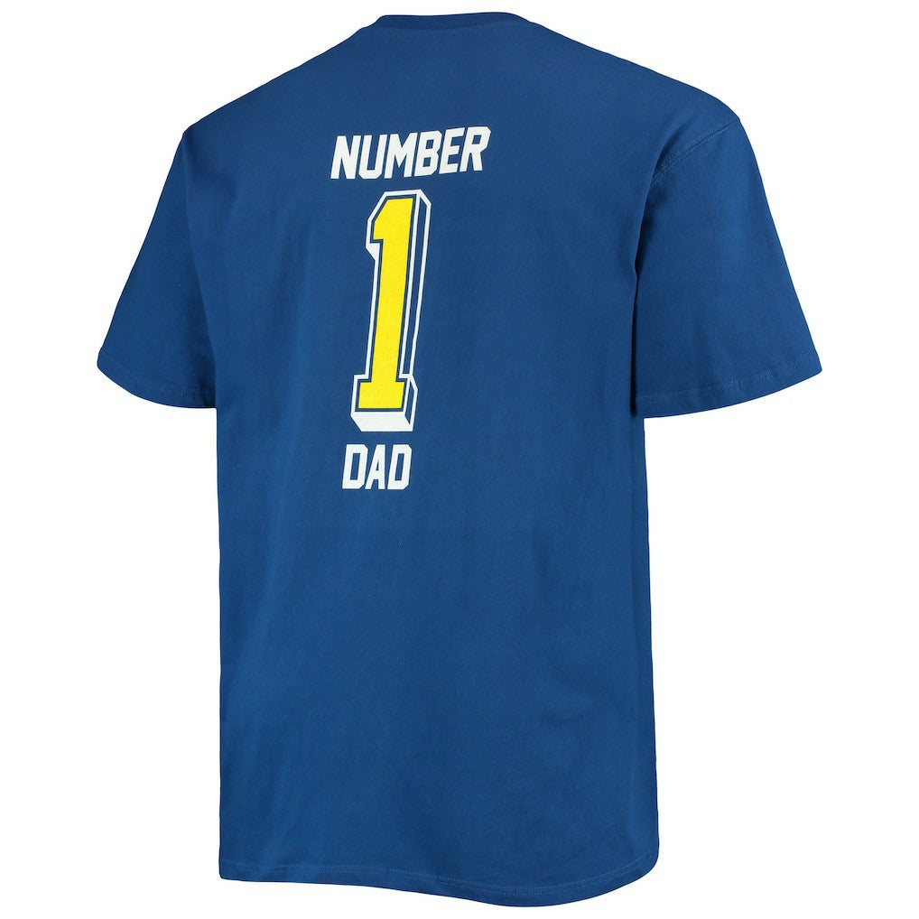 Los Angeles Rams Big & Tall #1 Dad 2-Hit T-Shirt Royal