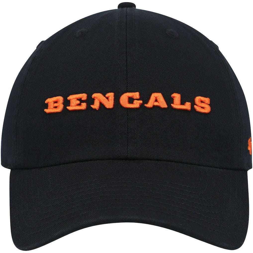 Cincinnati Bengals '47 Clean Up Script Adjustable Hat Black