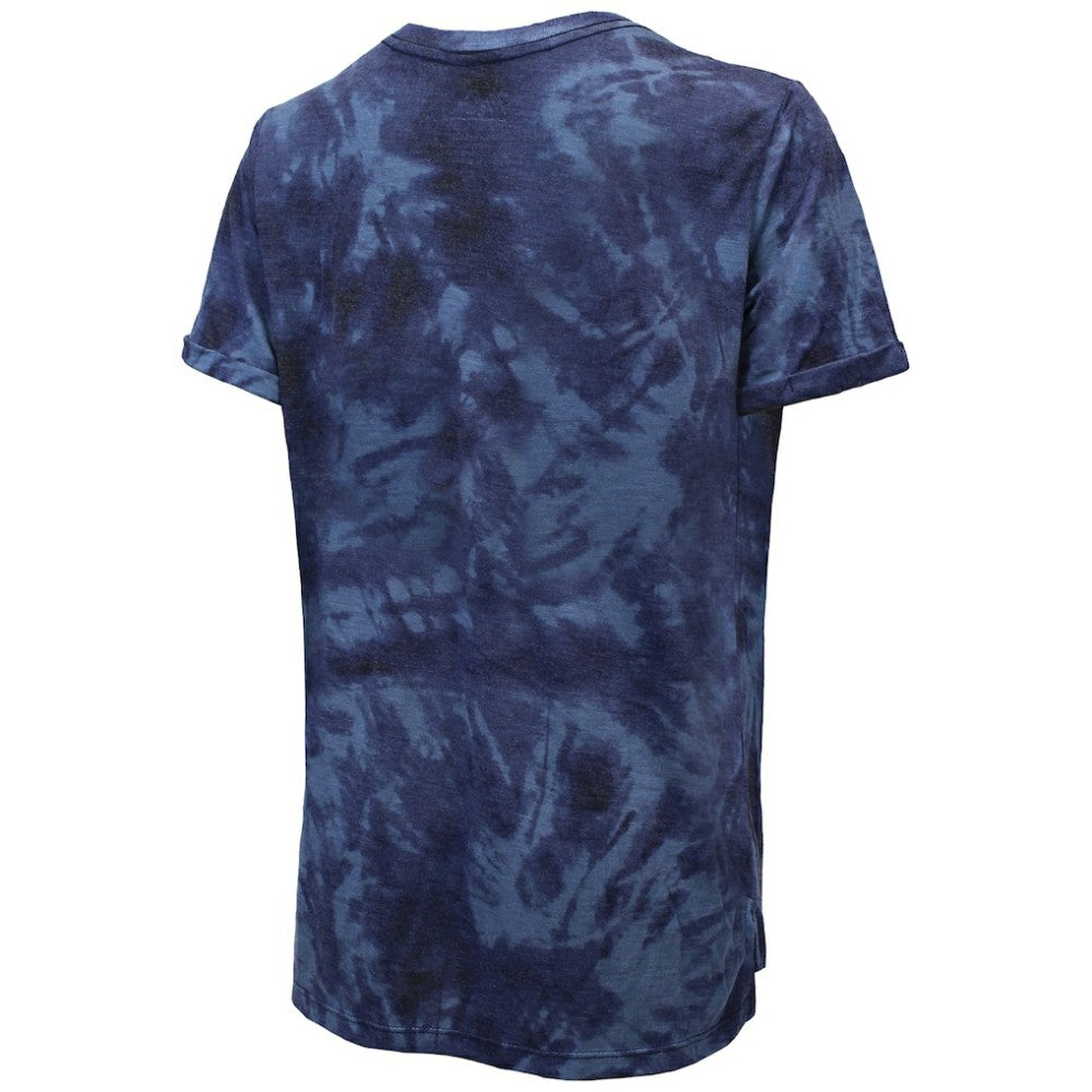 NHL Seattle Kraken Majestic Threads Women's Boyfriend Tie-Dye T-Shirt - Deep Sea Blue