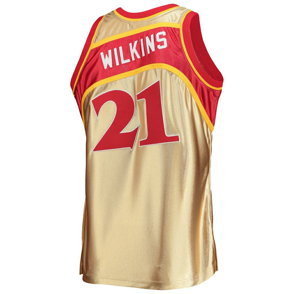 Dominique Wilkins Atlanta Hawks 75th Anniversary 1986/87 Hardwood Classics Swingman Jersey Gold