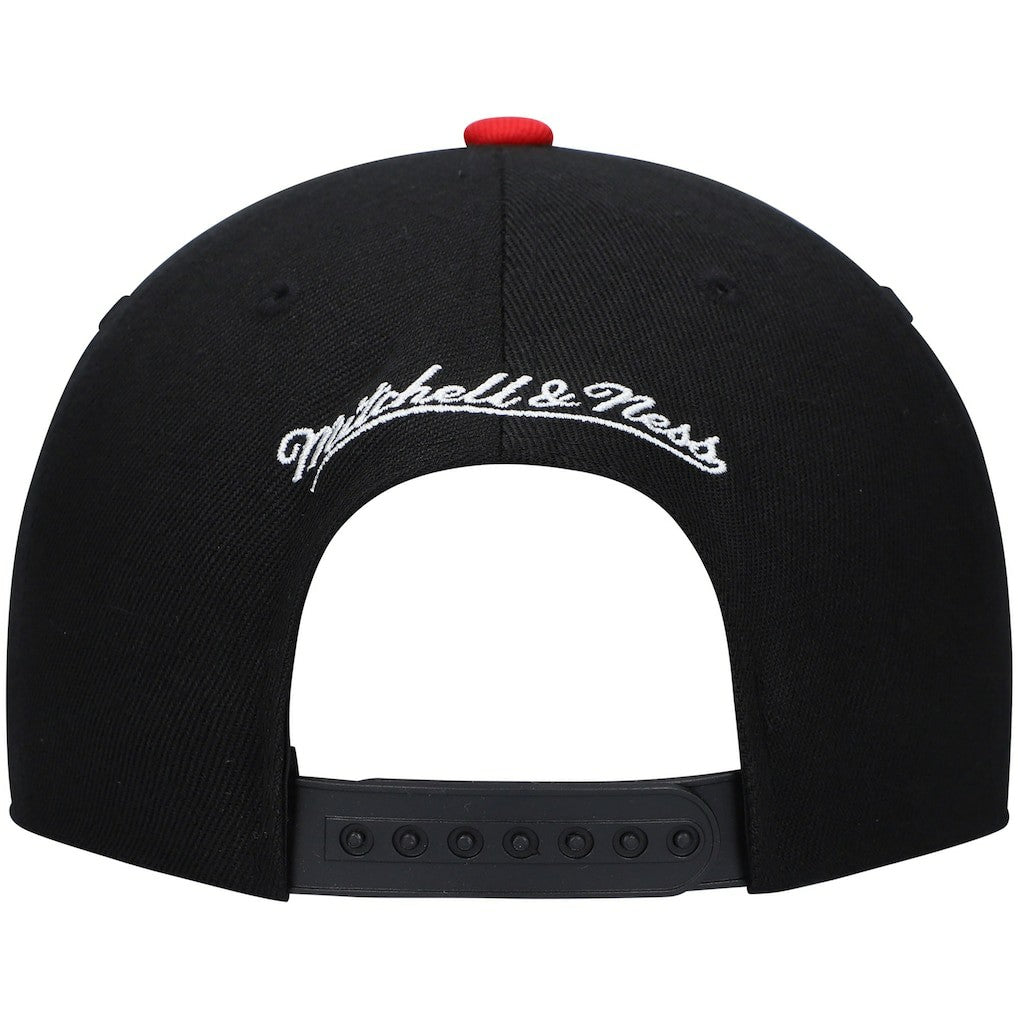 Philadelphia 76ers Hardwood Classics Low Big Face Snapback Hat Black/Red