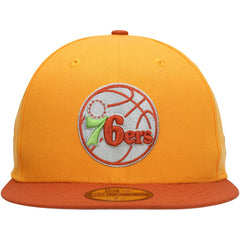 Philadelphia 76ers 59FIFTY Fitted Hat Gold/Rust