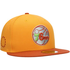 Philadelphia 76ers 59FIFTY Fitted Hat Gold/Rust