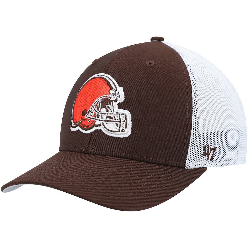 Cleveland Browns '47 Trophy Trucker Flex Hat Brown/White