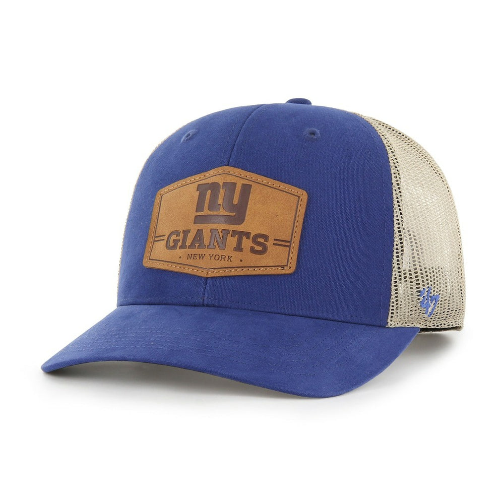 New York Giants '47 Rawhide Trucker Adjustable Hat Royal/Natural