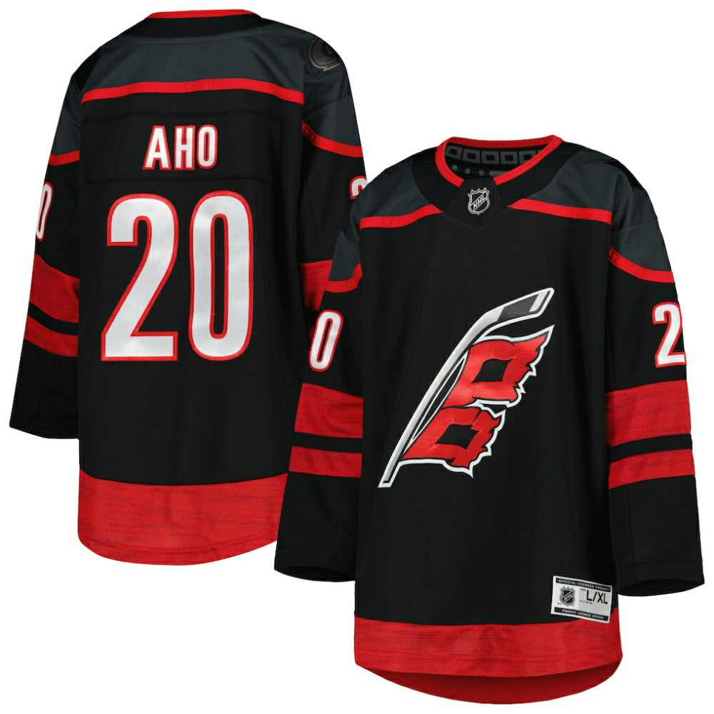 NHL Sebastian Aho Carolina Hurricanes Youth Home Premier Player Jersey - Black