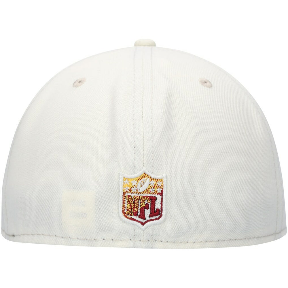 Washington Commanders New Era Chrome Color Dim 59FIFTY Fitted Hat Cream