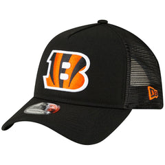 Cincinnati Bengals New Era A-Frame Trucker 9FORTY Adjustable Hat Black
