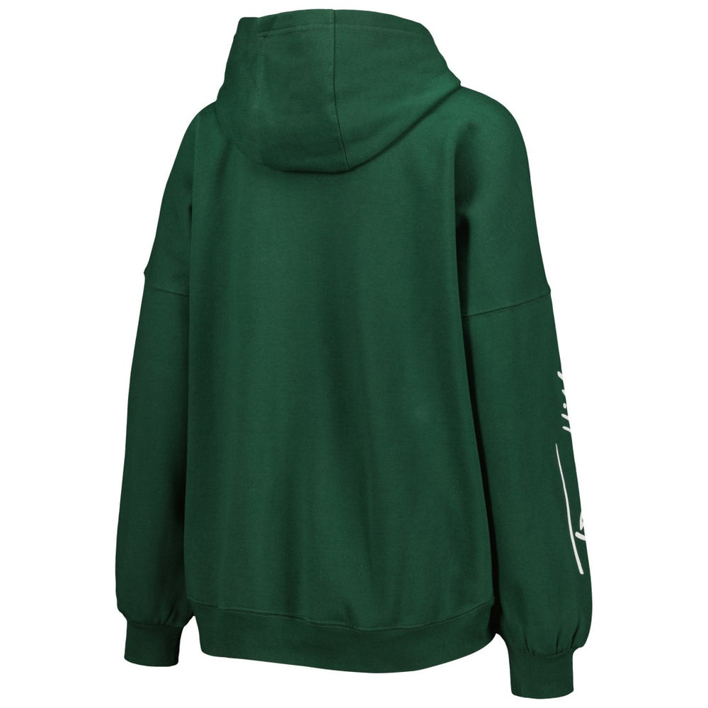 Green Bay Packers Tommy Hilfiger Women's Becca Drop Shoulder Pullover Hoodie Green