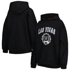 Las Vegas Raiders Tommy Hilfiger Women's Becca Drop Shoulder Pullover Hoodie Black