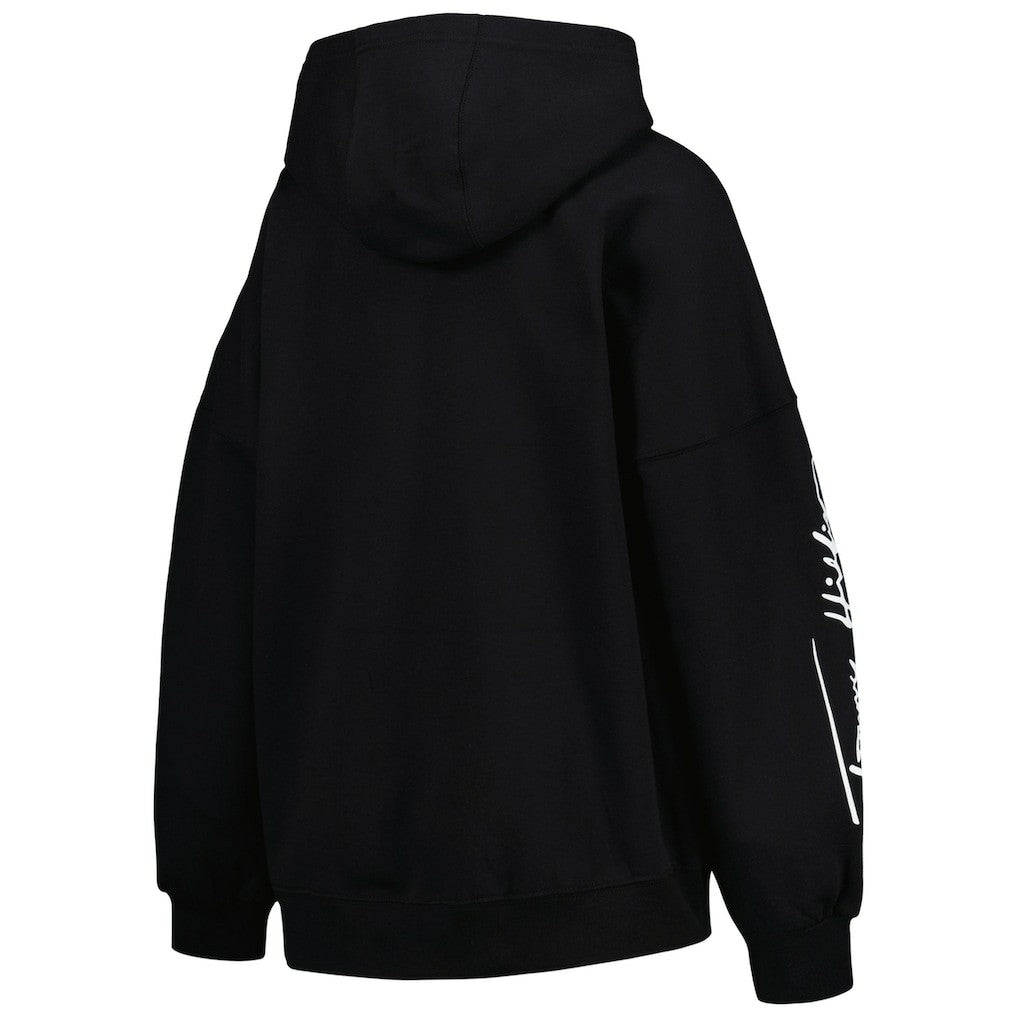 Las Vegas Raiders Tommy Hilfiger Women's Becca Drop Shoulder Pullover Hoodie Black