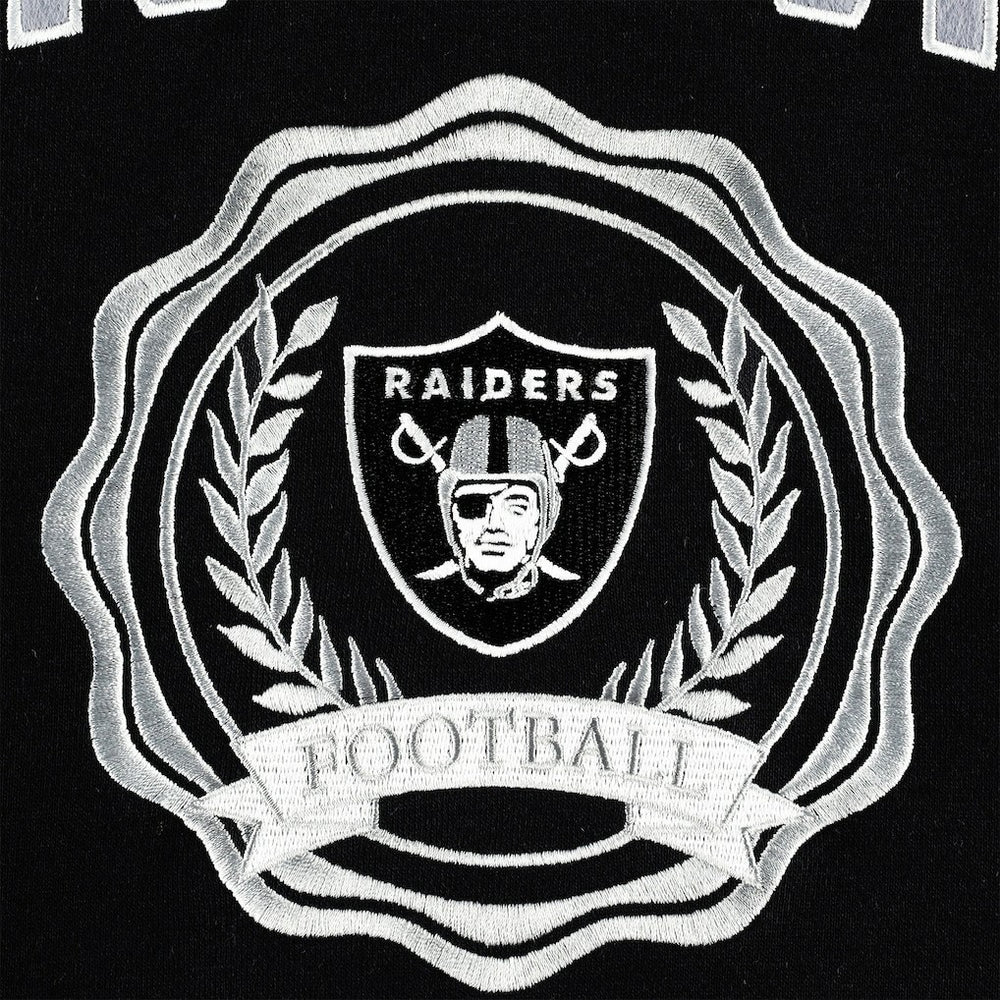 Las Vegas Raiders Tommy Hilfiger Women's Becca Drop Shoulder Pullover Hoodie Black