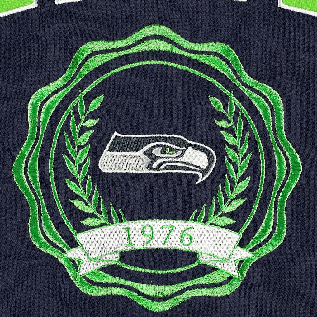 Seattle Seahawks Tommy Hilfiger Women's Becca Drop Shoulder Pullover Hoodie College Navy