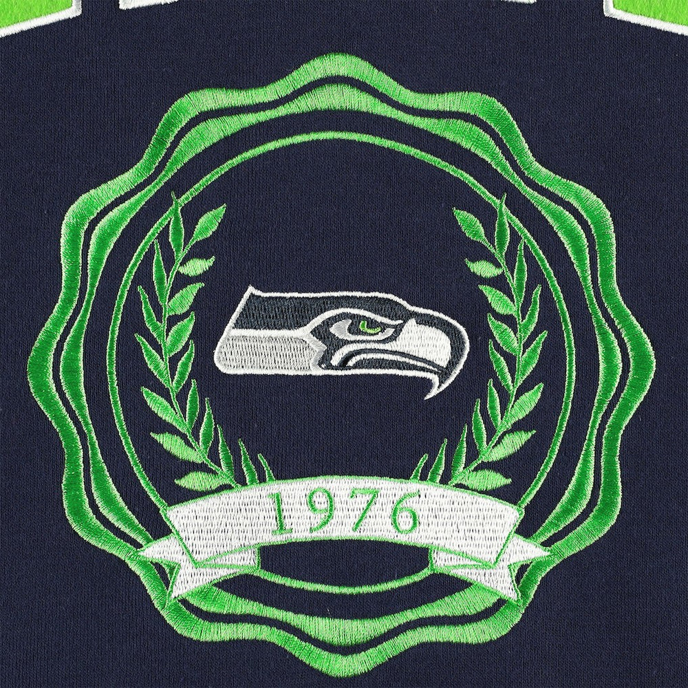 Seattle Seahawks Tommy Hilfiger Women's Becca Drop Shoulder Pullover Hoodie College Navy