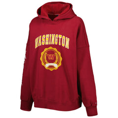 Washington Commanders Tommy Hilfiger Women's Becca Drop Shoulder Pullover Hoodie Burgundy