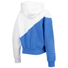 Los Angeles Chargers DKNY Sport Women's Bobbi Color Blocked Pullover Hoodie White/Powder Blue