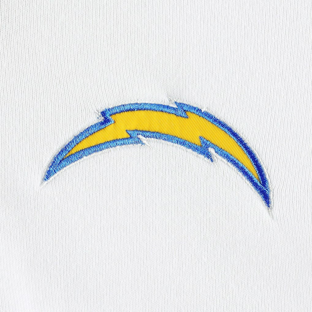 Los Angeles Chargers DKNY Sport Women's Bobbi Color Blocked Pullover Hoodie White/Powder Blue
