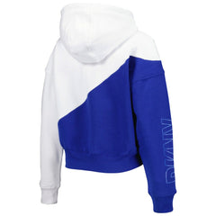 Los Angeles Rams DKNY Sport Women's Bobbi Color Blocked Pullover Hoodie White/Royal