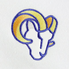 Los Angeles Rams DKNY Sport Women's Bobbi Color Blocked Pullover Hoodie White/Royal
