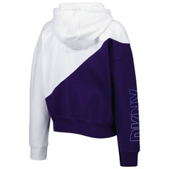 Baltimore Ravens DKNY Sport Women's Bobbi Color Blocked Pullover Hoodie White/Purple