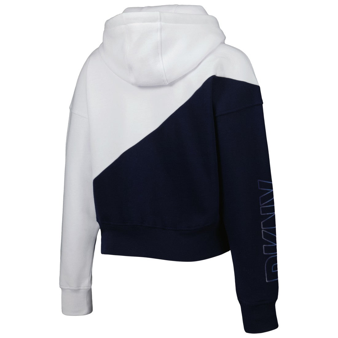 Tennessee Titans DKNY Sport Women's Bobbi Color Blocked Pullover Hoodie White/Navy