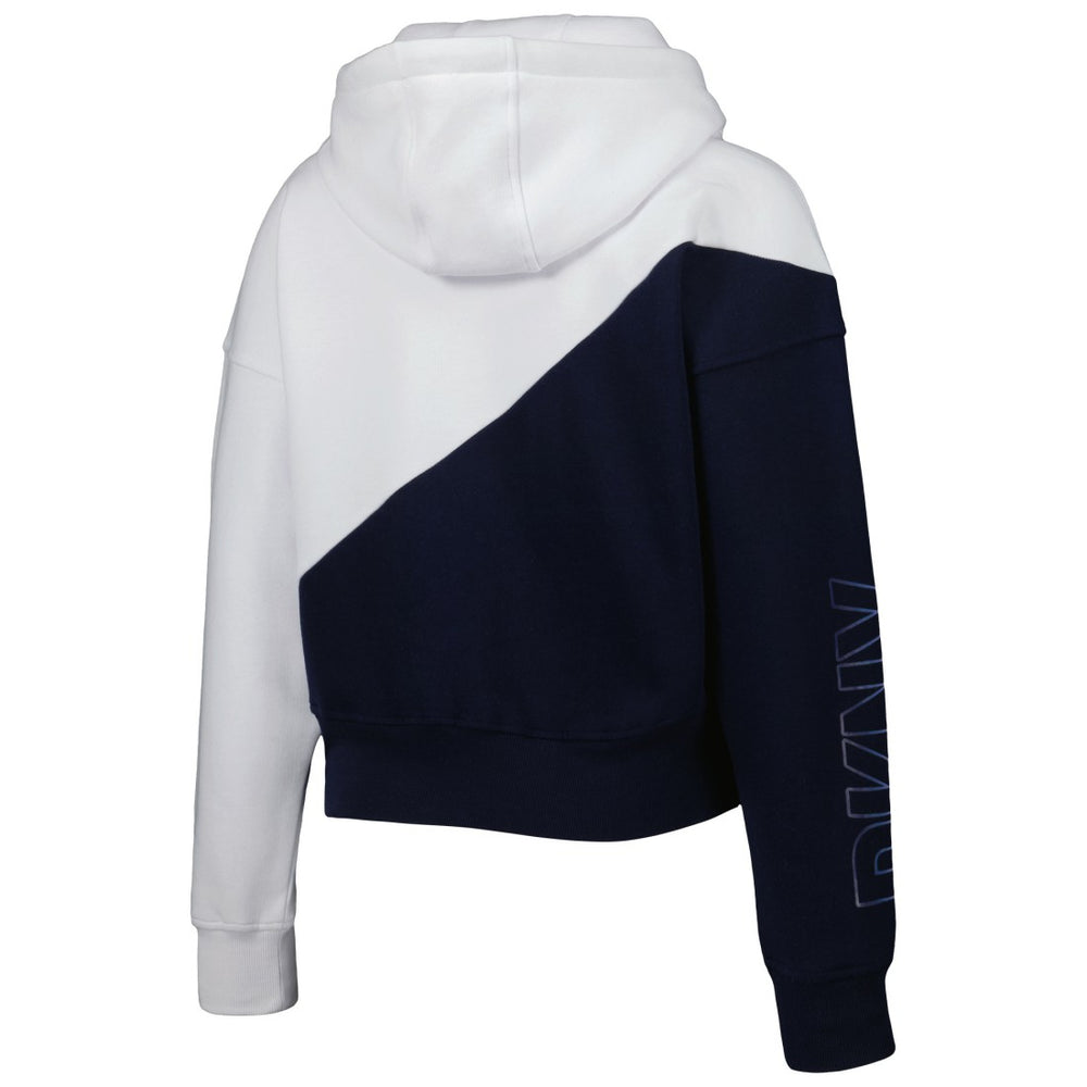 Tennessee Titans DKNY Sport Women's Bobbi Color Blocked Pullover Hoodie White/Navy