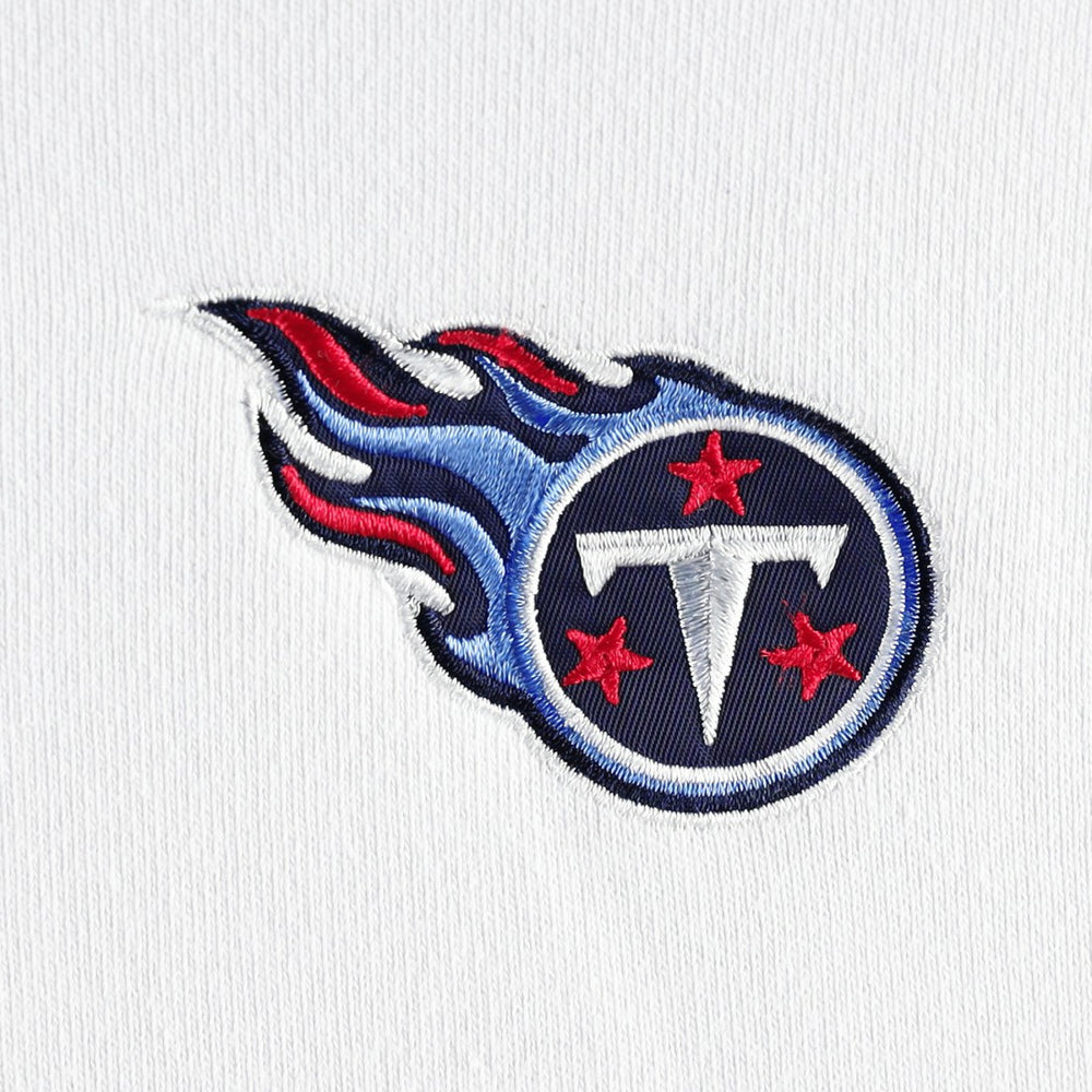 Tennessee Titans DKNY Sport Women's Bobbi Color Blocked Pullover Hoodie White/Navy