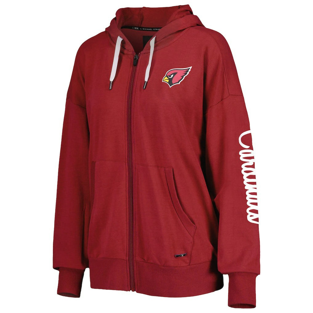 Arizona Cardinals MSX by Michael Strahan Women's Emerson Lightweight Full-Zip Hoodie Cardinal