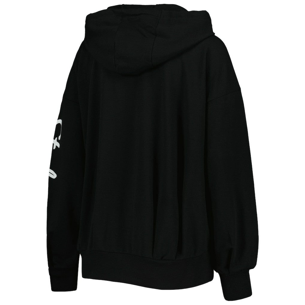 Pittsburgh Steelers MSX by Michael Strahan Women's Emerson Lightweight Full-Zip Hoodie Black