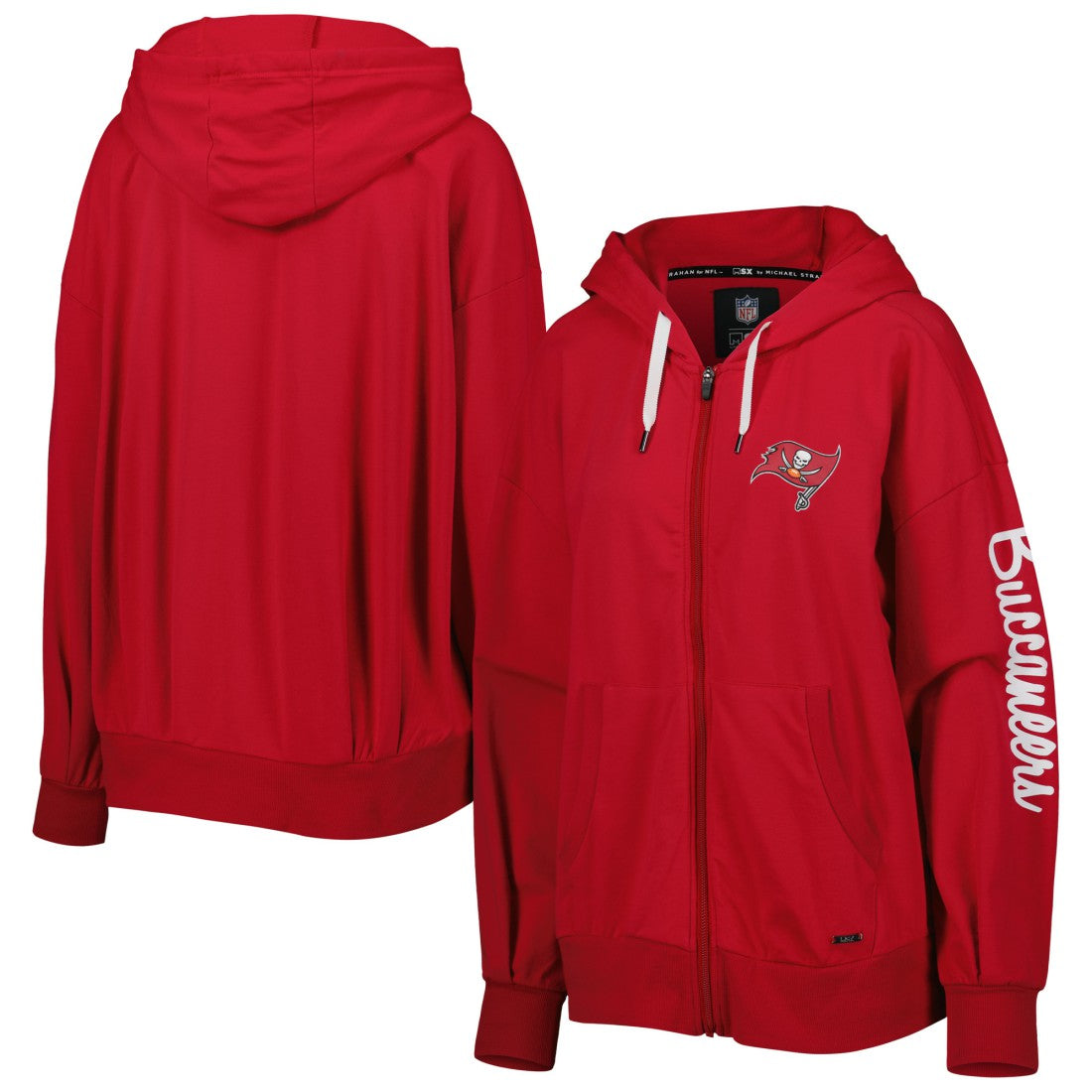 Tampa Bay Buccaneers MSX by Michael Strahan Women's Emerson Lightweight Full-Zip Hoodie Red