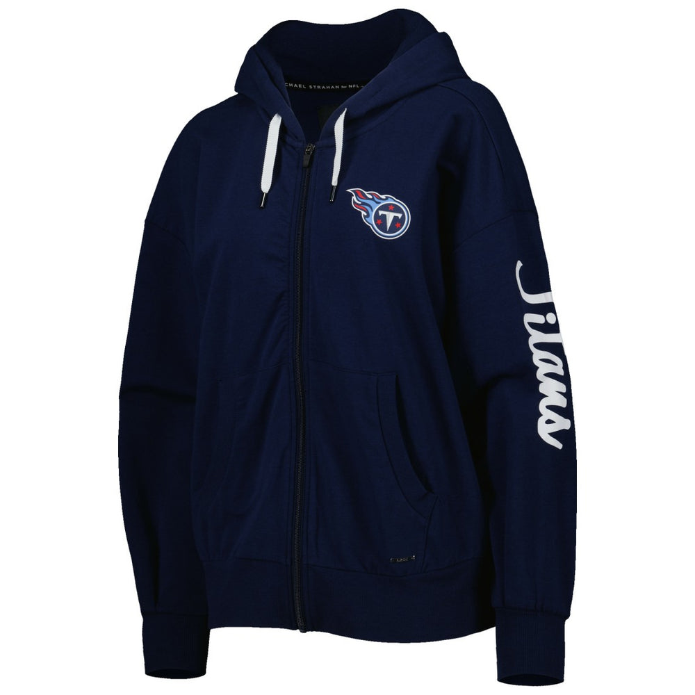 Tennessee Titans MSX by Michael Strahan Women's Emerson Lightweight Full-Zip Hoodie Navy