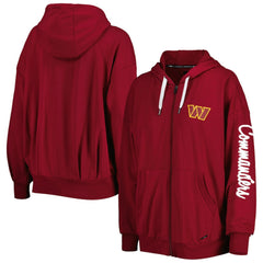 Washington Commanders MSX by Michael Strahan Women's Emerson Lightweight Full-Zip Hoodie Burgundy