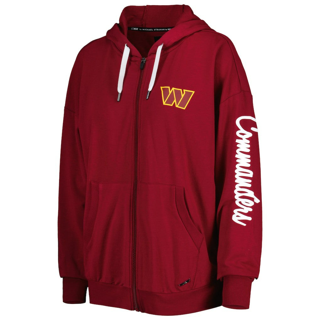 Washington Commanders MSX by Michael Strahan Women's Emerson Lightweight Full-Zip Hoodie Burgundy