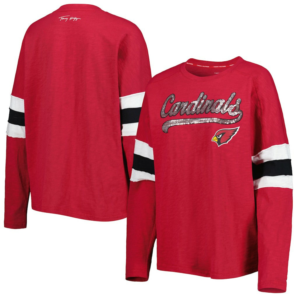 Arizona Cardinals Tommy Hilfiger Women's Justine Long Sleeve Tunic T-Shirt Cardinal