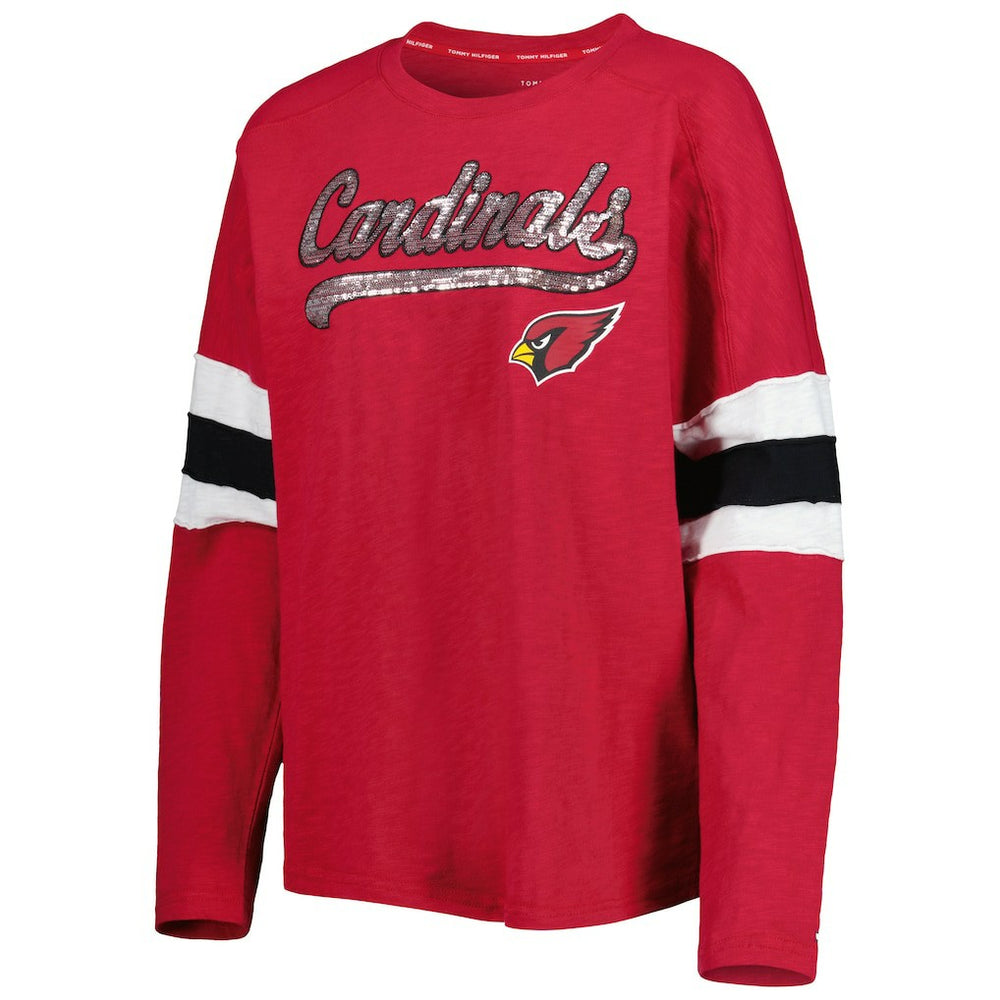 Arizona Cardinals Tommy Hilfiger Women's Justine Long Sleeve Tunic T-Shirt Cardinal