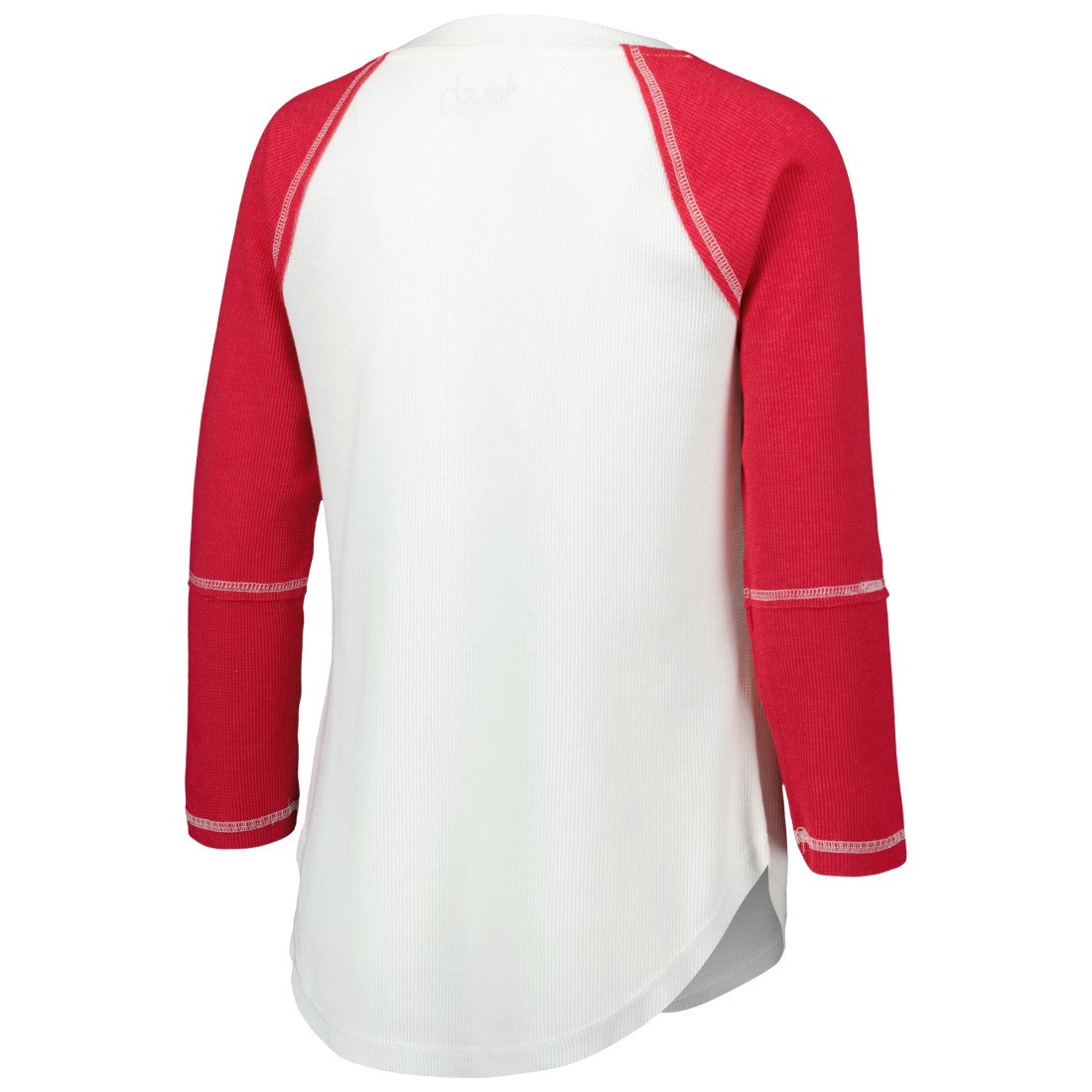 Tampa Bay Buccaneers Touch Women's Rebel Raglan Tri-Blend 3/4-Sleeve Lace-Up V-Neck T-Shirt White/Red