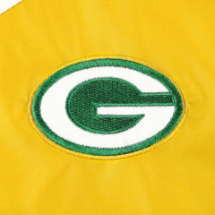 Green Bay Packers Tommy Hilfiger Women's Staci Half-Zip Hoodie Windbreaker Jacket White/Gold