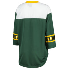 Green Bay Packers G-III 4Her by Carl Banks Women's Double Team 3/4-Sleeve Lace-Up T-Shirt Green/White