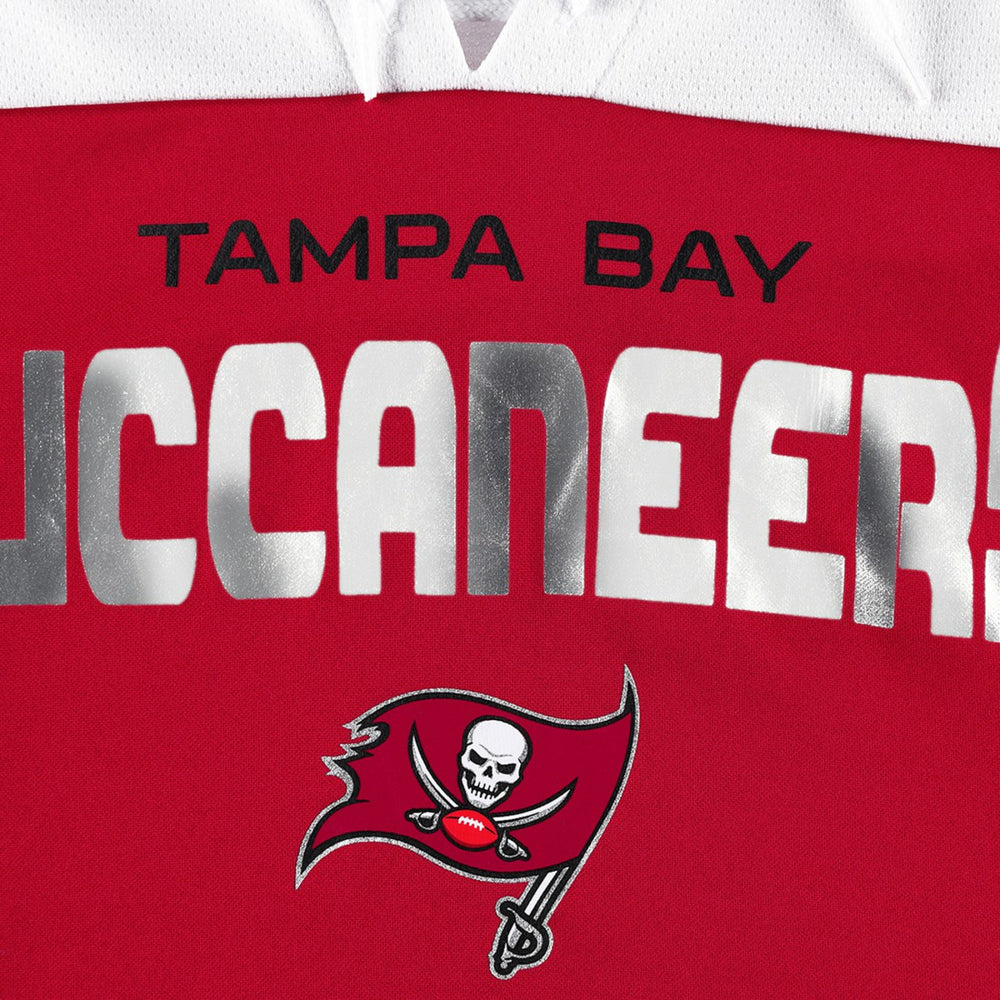 Tampa Bay Buccaneers G-III 4Her by Carl Banks Women's Double Team 3/4-Sleeve Lace-Up T-Shirt Red/White